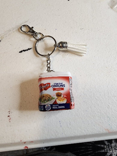 French's crispy onions key chain