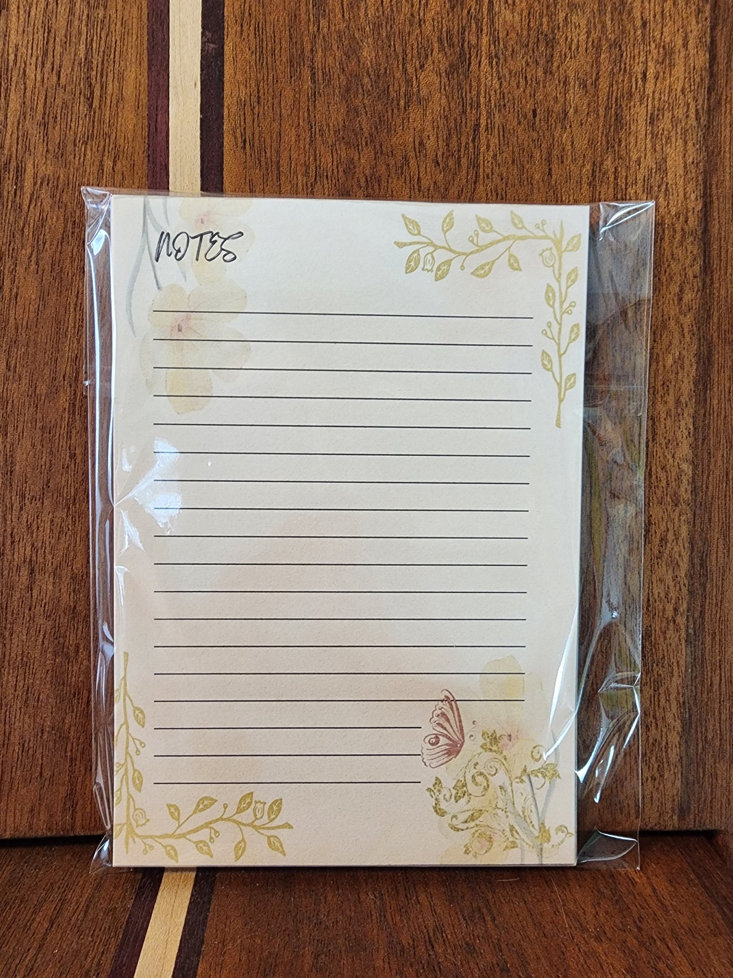 Floral butterfly notepad