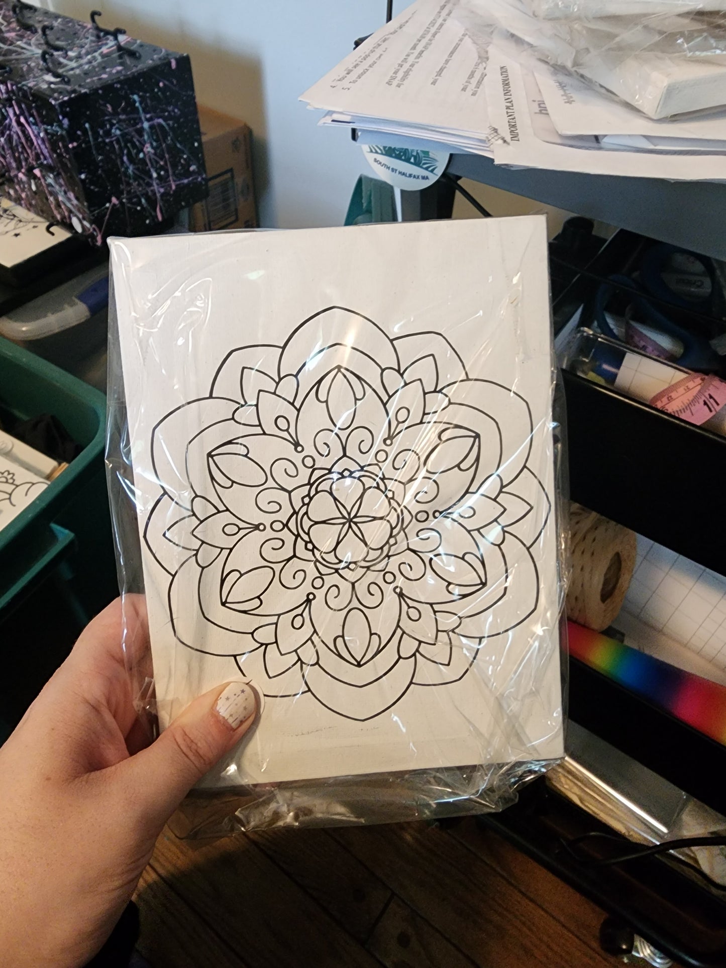 Mandala Paint Your Own Canvas 8 by 10
