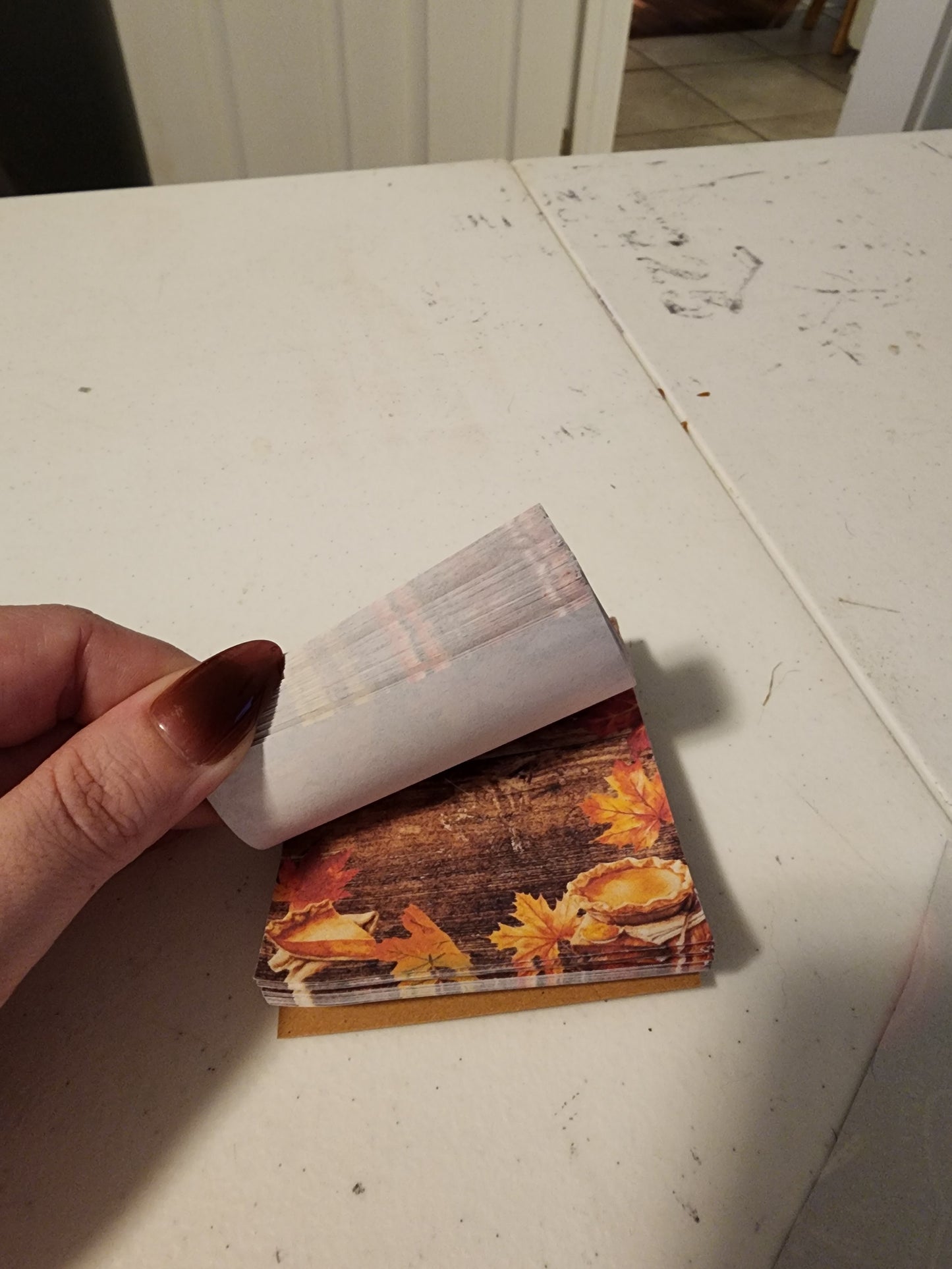 Small fall pumpkin pie notepad