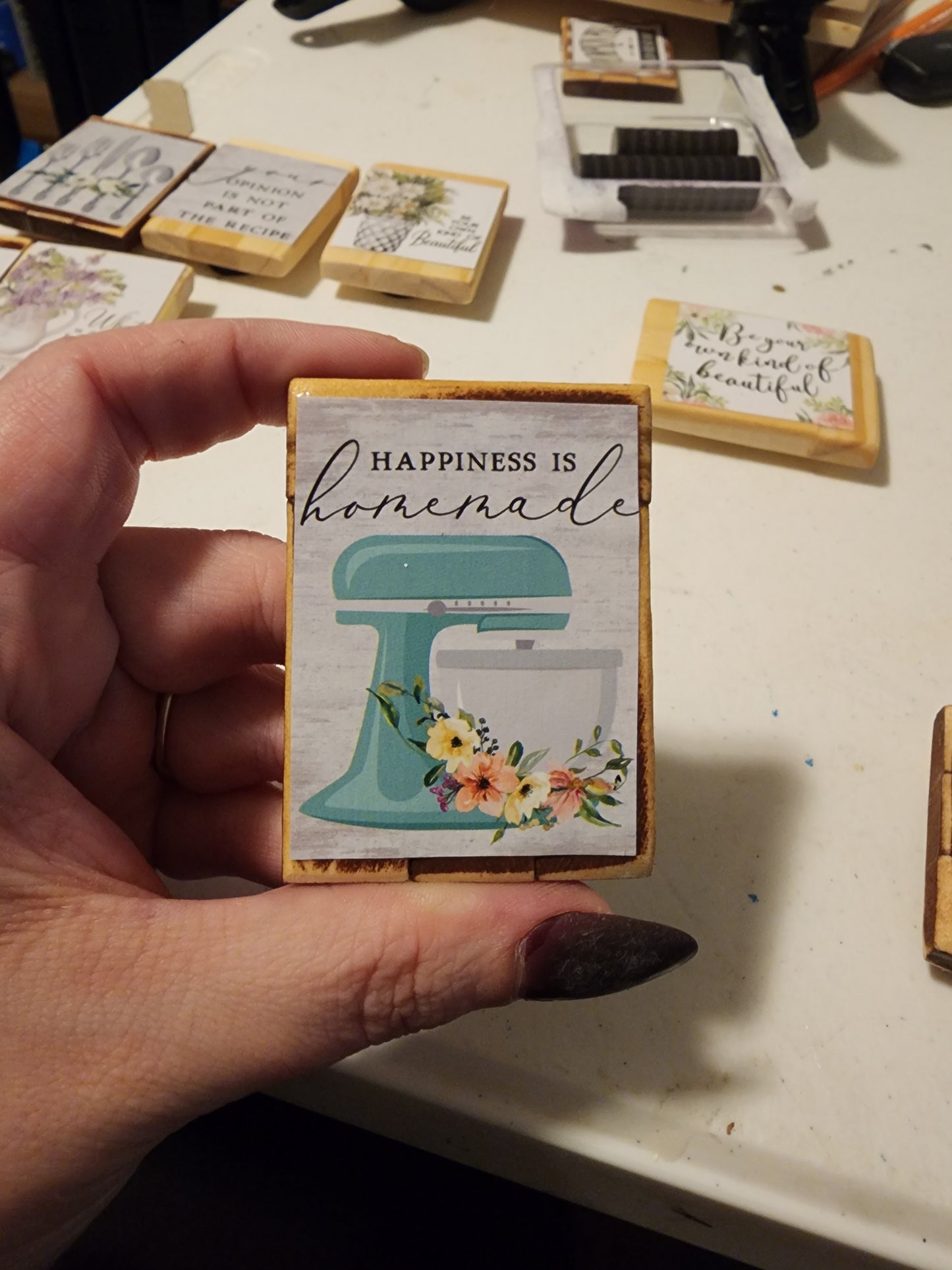 Happiness is Homemade Magnet