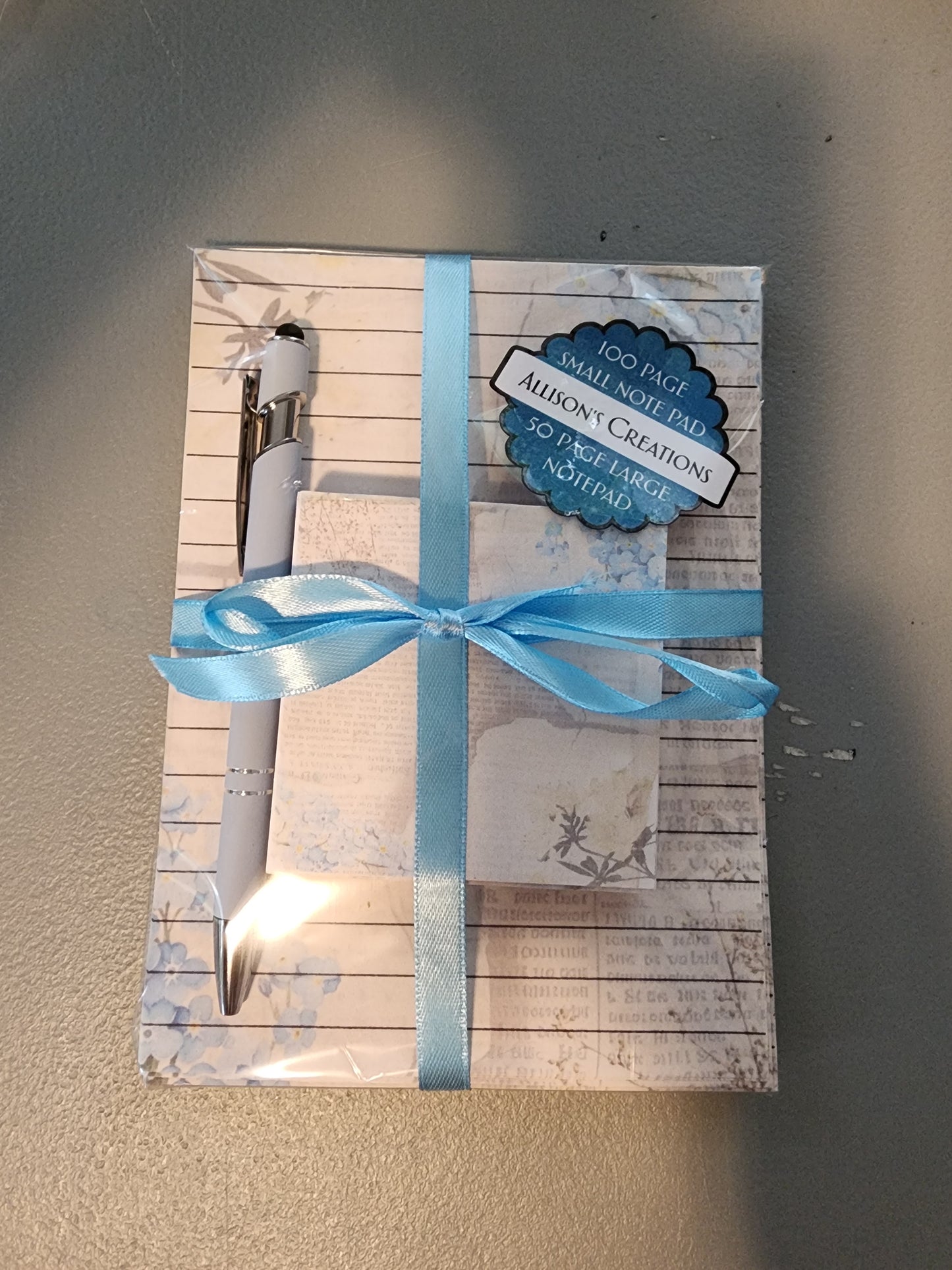 Blue forget-me-not flower Notepad Set