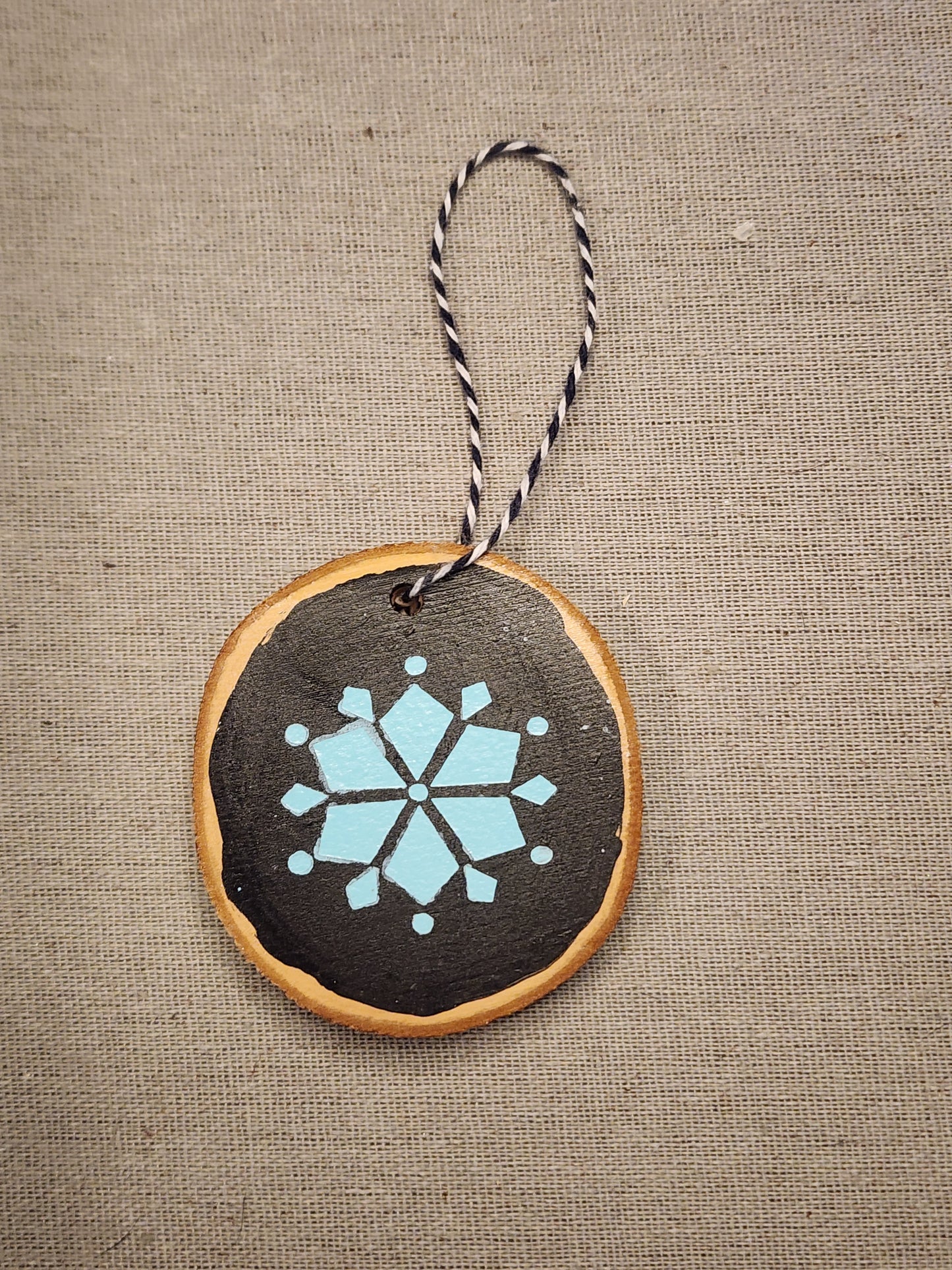 Snowflake wood ornament