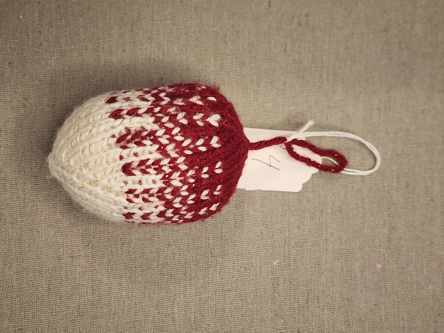 Red and White Ornament