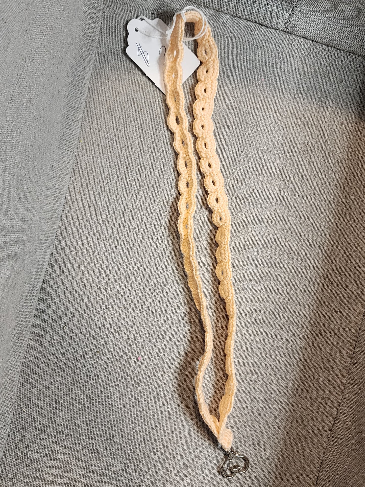 Crochet Lanyard Peach