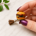 Carl's Jr Bacon Burger Mini brand toy keychains