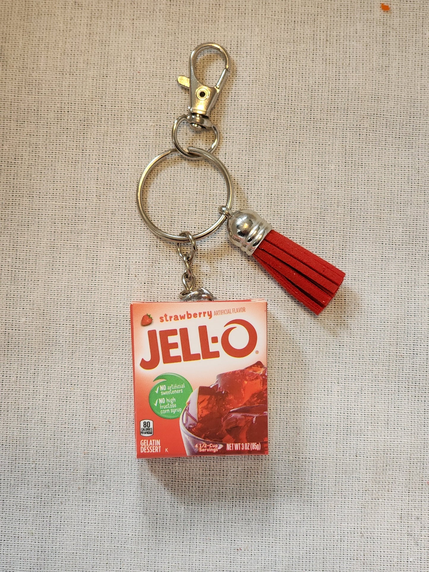 Strawberry Jell-o Keychain