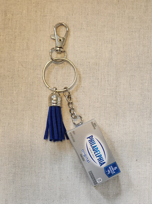 Philadelphia Cream Cheese Brick KeyChain