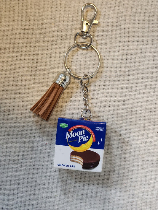 Chocolate Moon Pie Keychain