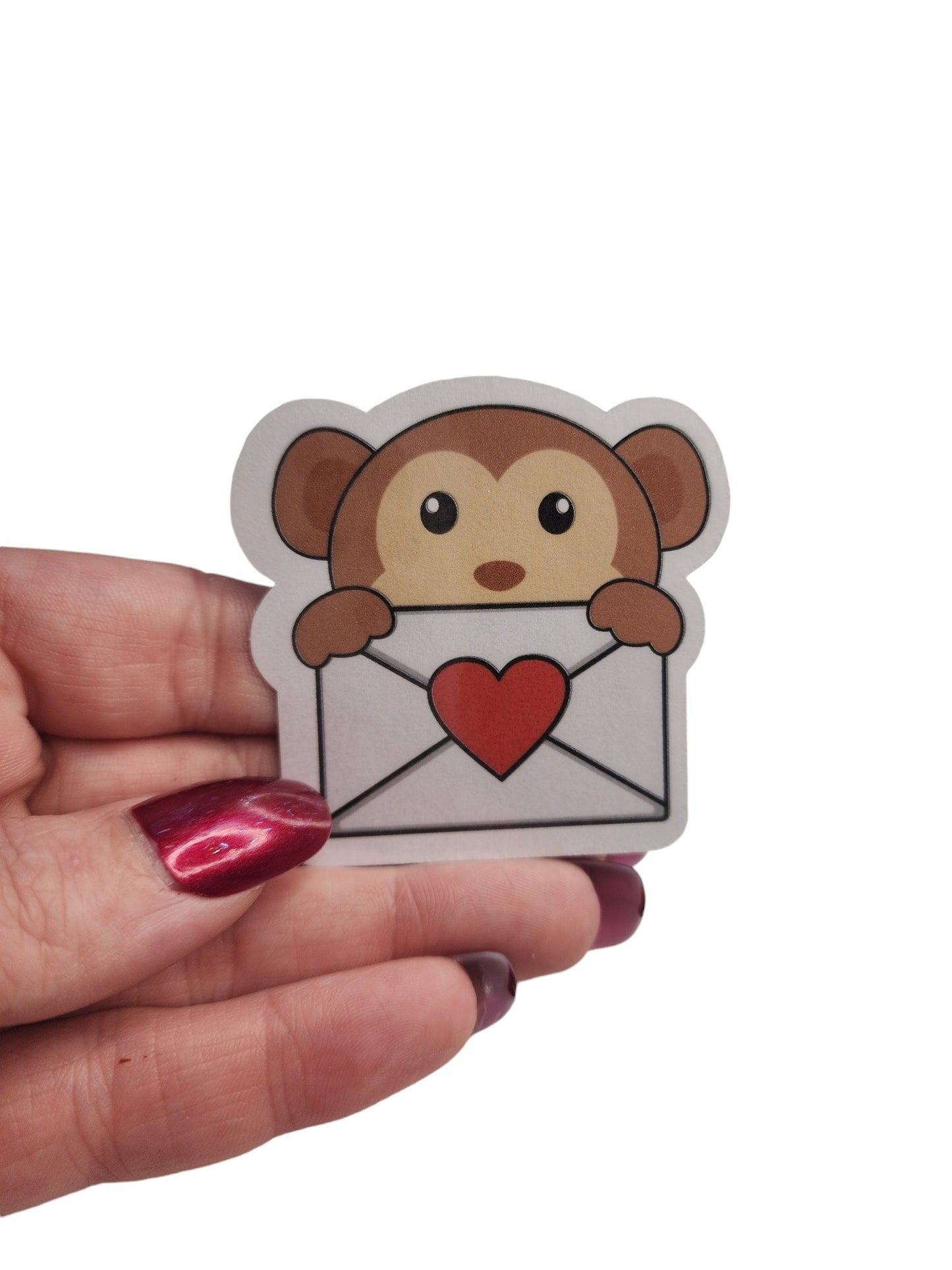 Monkey envelope sticker