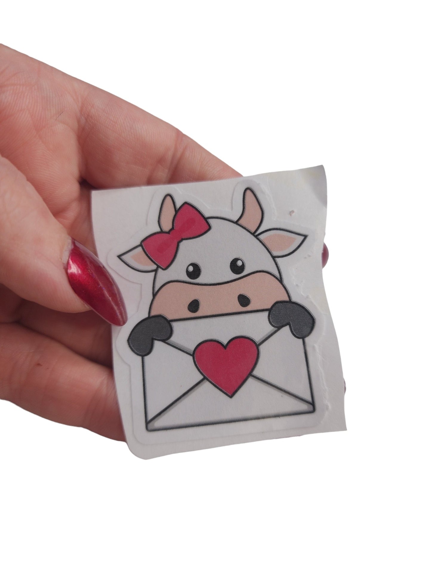 cow envelope sticker