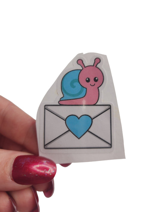 Snail envelope sticker