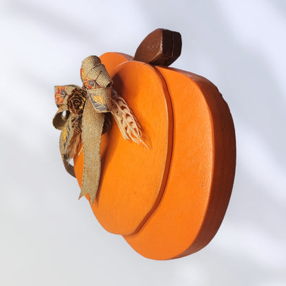 Solid Wood Orange Pumpkin