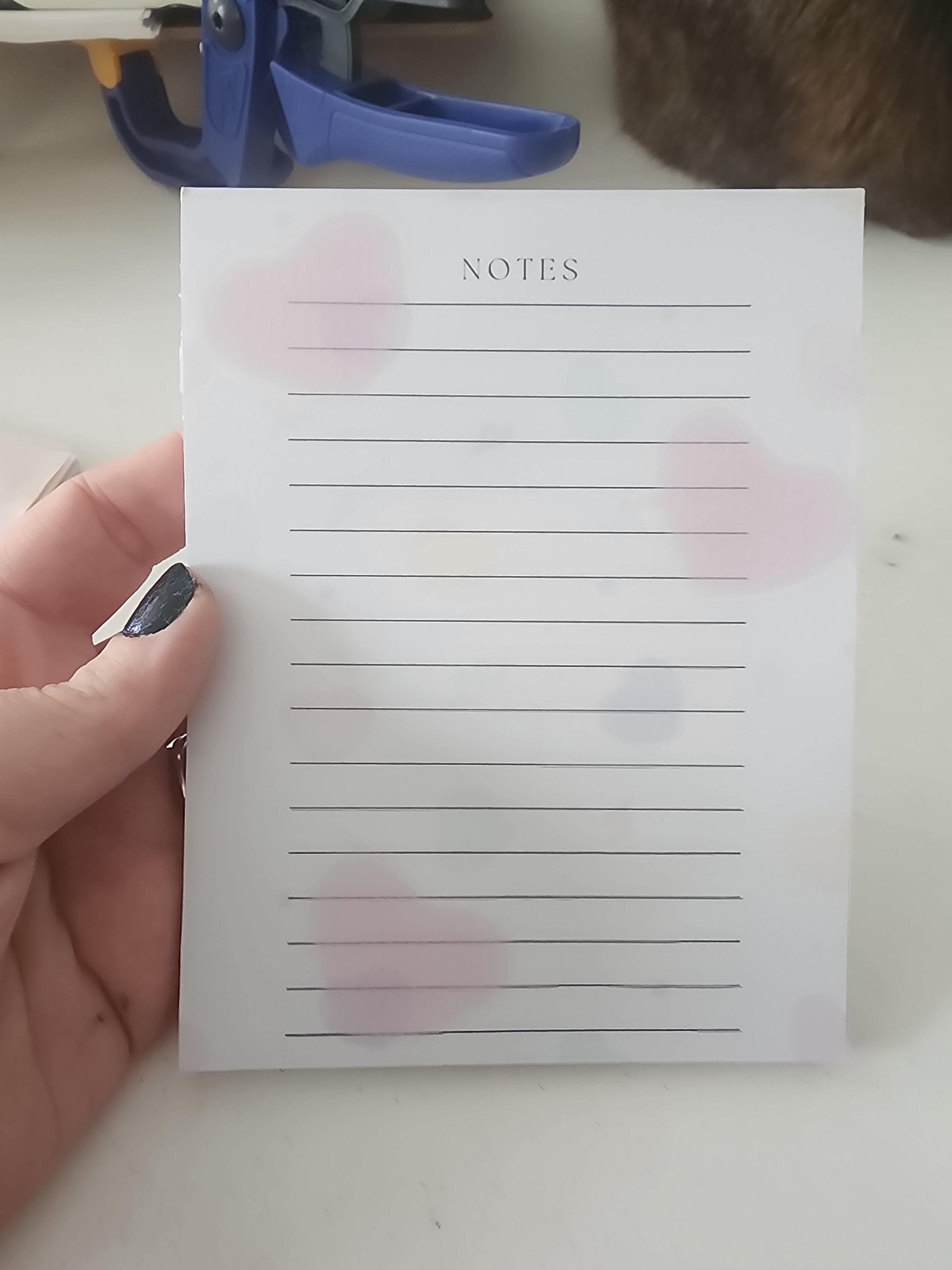 Faded Hearts Note Pad