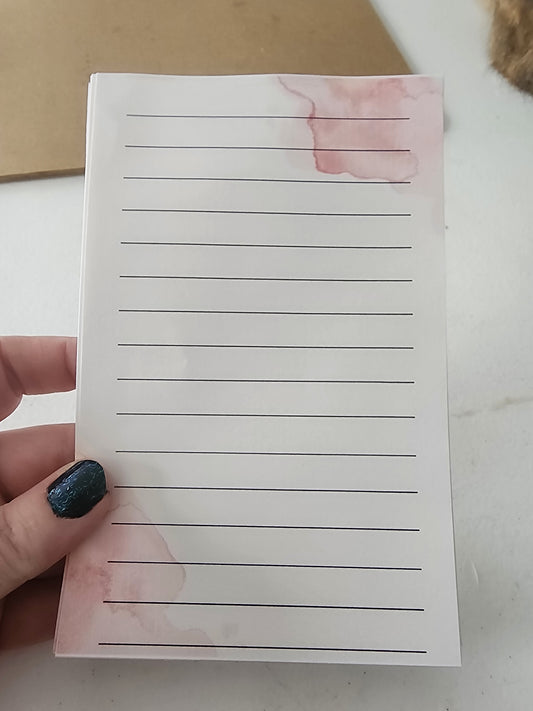 Pink water color Note Pad