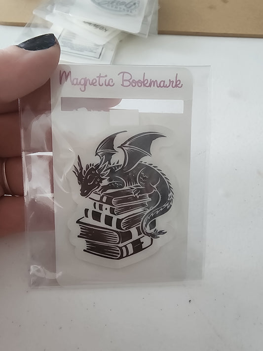 Dragon on books Magnetic Bookmark