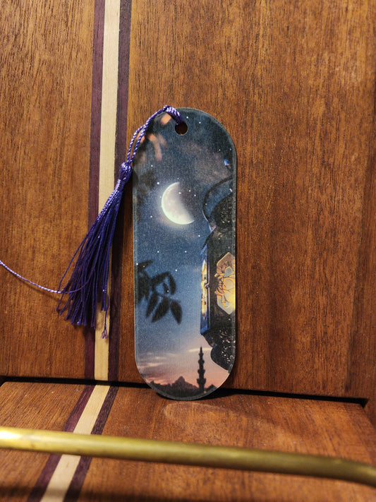 Moonlight lantern bookmark