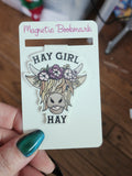 Hay Girl magnetic bookmark