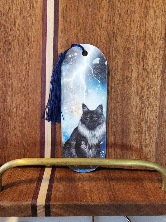 Maine coon lighting bolt bookmark