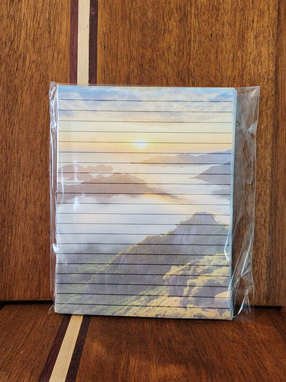 Sunrise mountain notepad