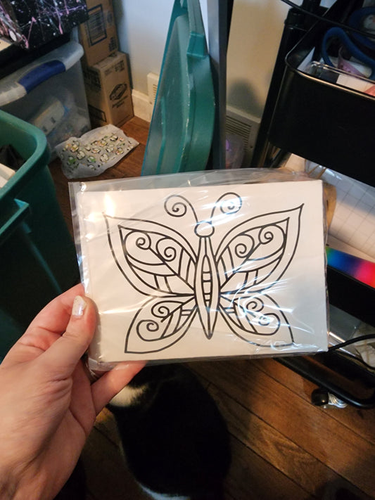 Mosaic Butterfly Paint Your Own Canvas 5 by 7