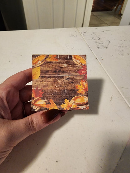 Small fall pumpkin pie notepad