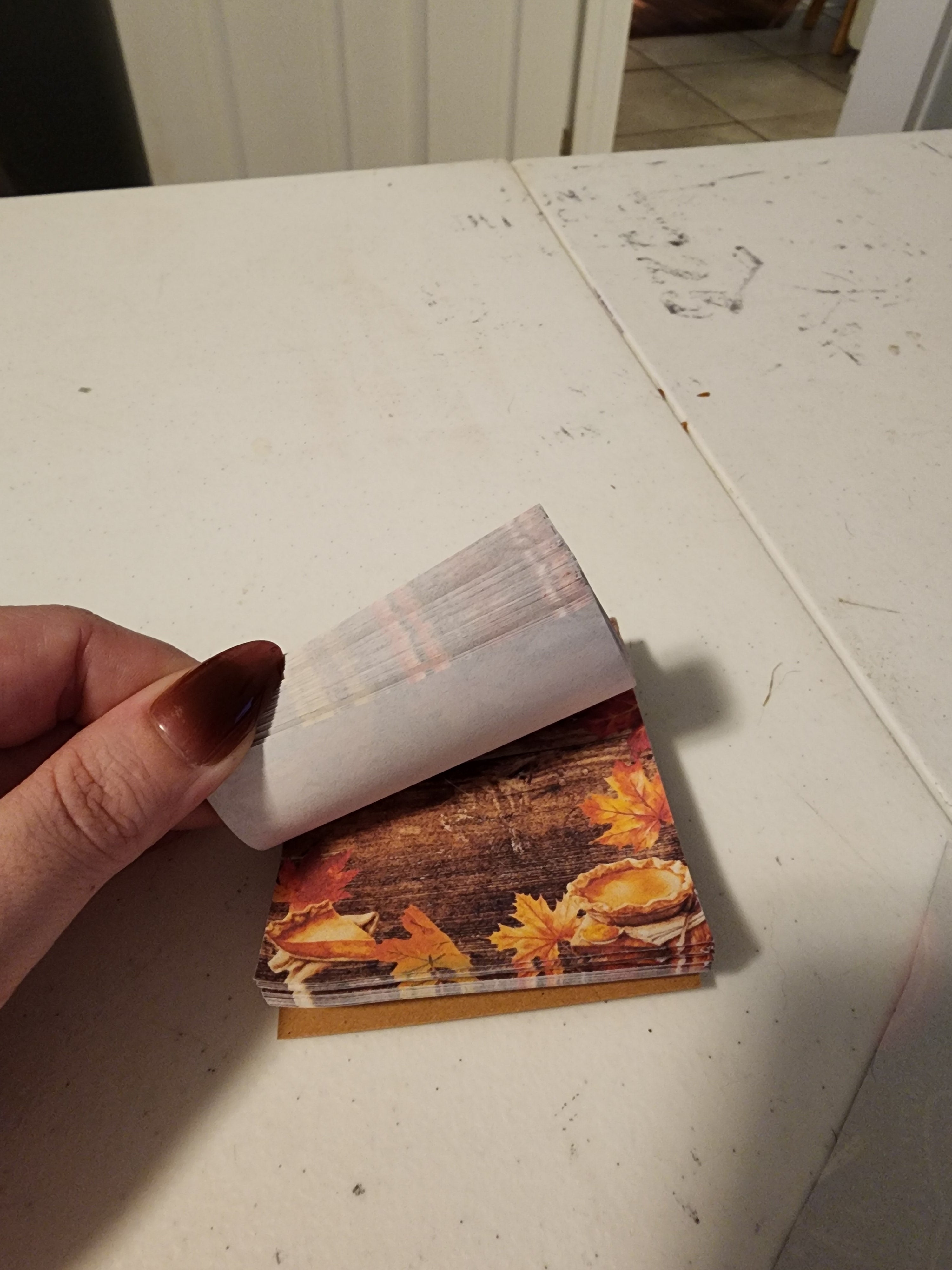 Small fall pumpkin pie notepad