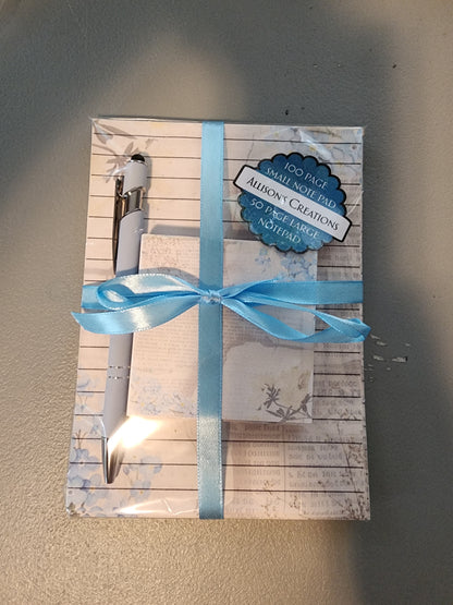 Blue forget-me-not flower Notepad Set