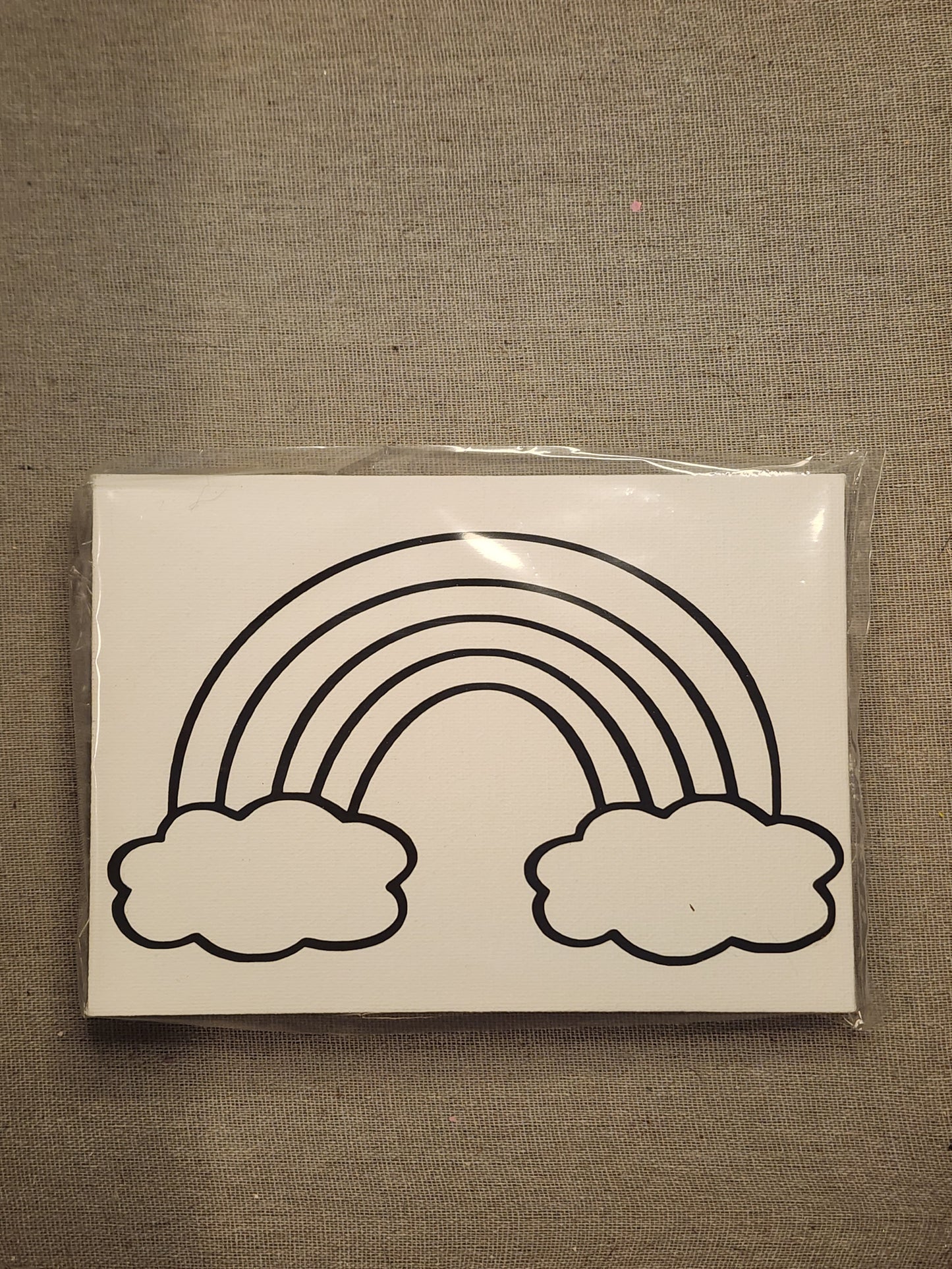 Rainbow Paint your own canvas 5x7