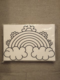 Rainbow Flowers Paint Your Own Canvas 5 by 7