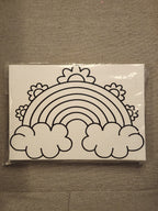Rainbow Flowers Paint Your Own Canvas 5 by 7