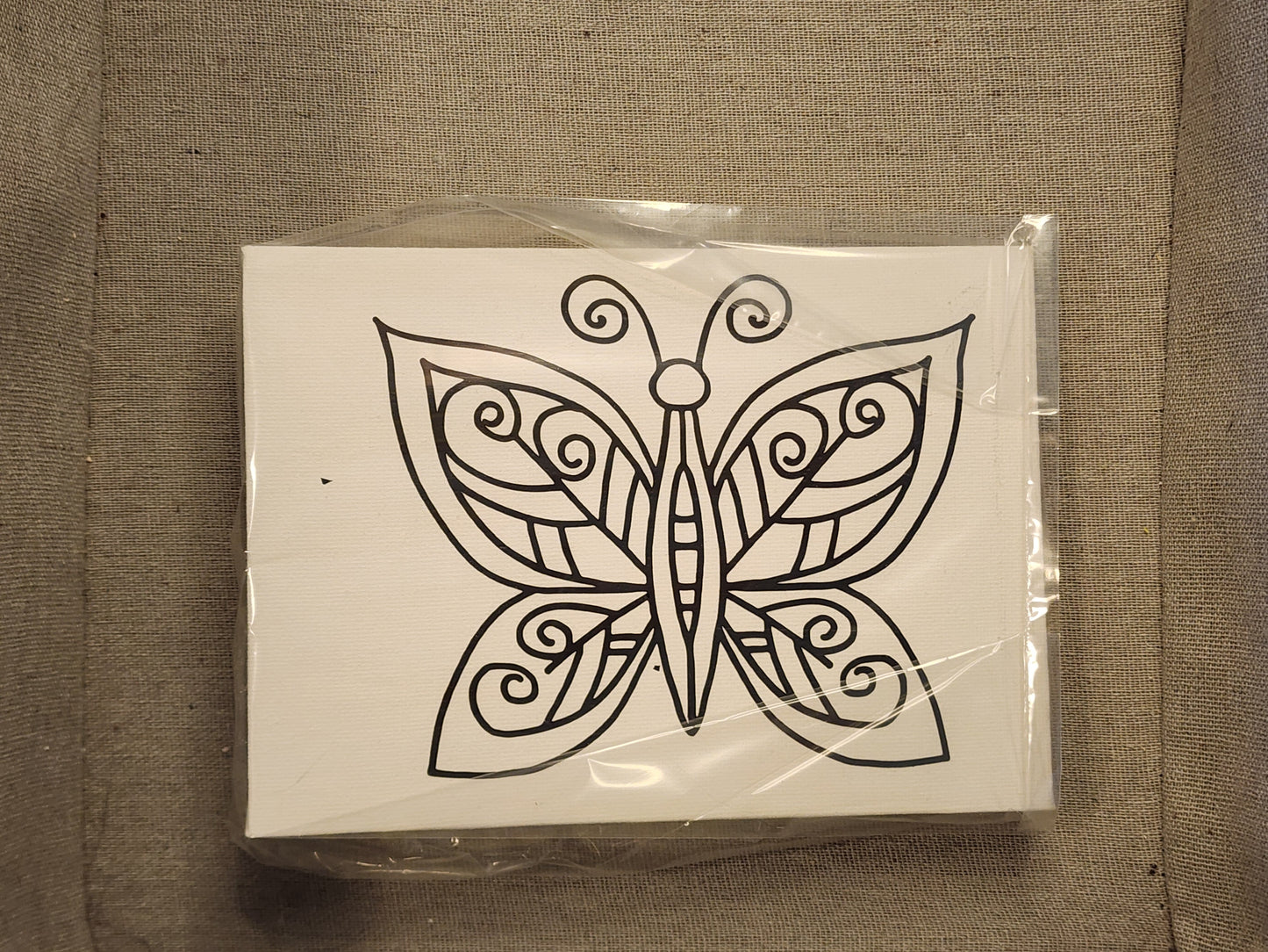 Mosaic Butterfly Paint Your Own Canvas 5 by 7