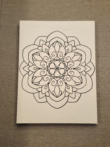 Mandala Paint Your Own Canvas 8x10