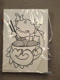 Dagon eating ramen Paint your own canvas 5x7