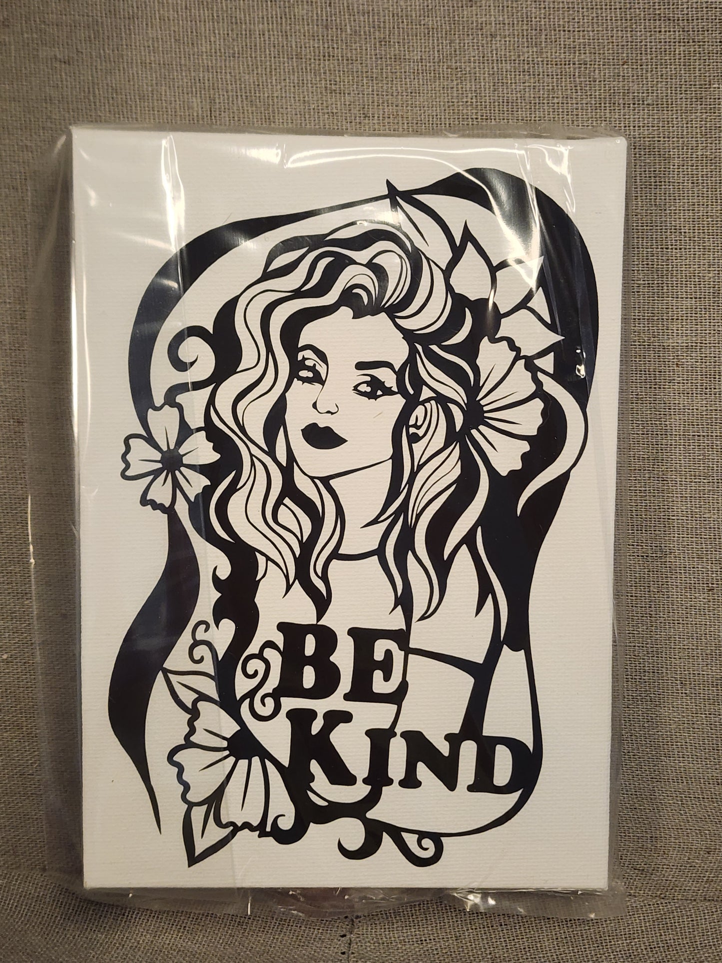 "Be kind" Paint your own canvas 5x7