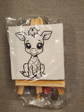Giraffe Paint Your Own Canvas 4 by 4