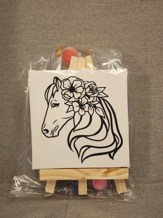 Horse Head Paint your own canvas 4x4