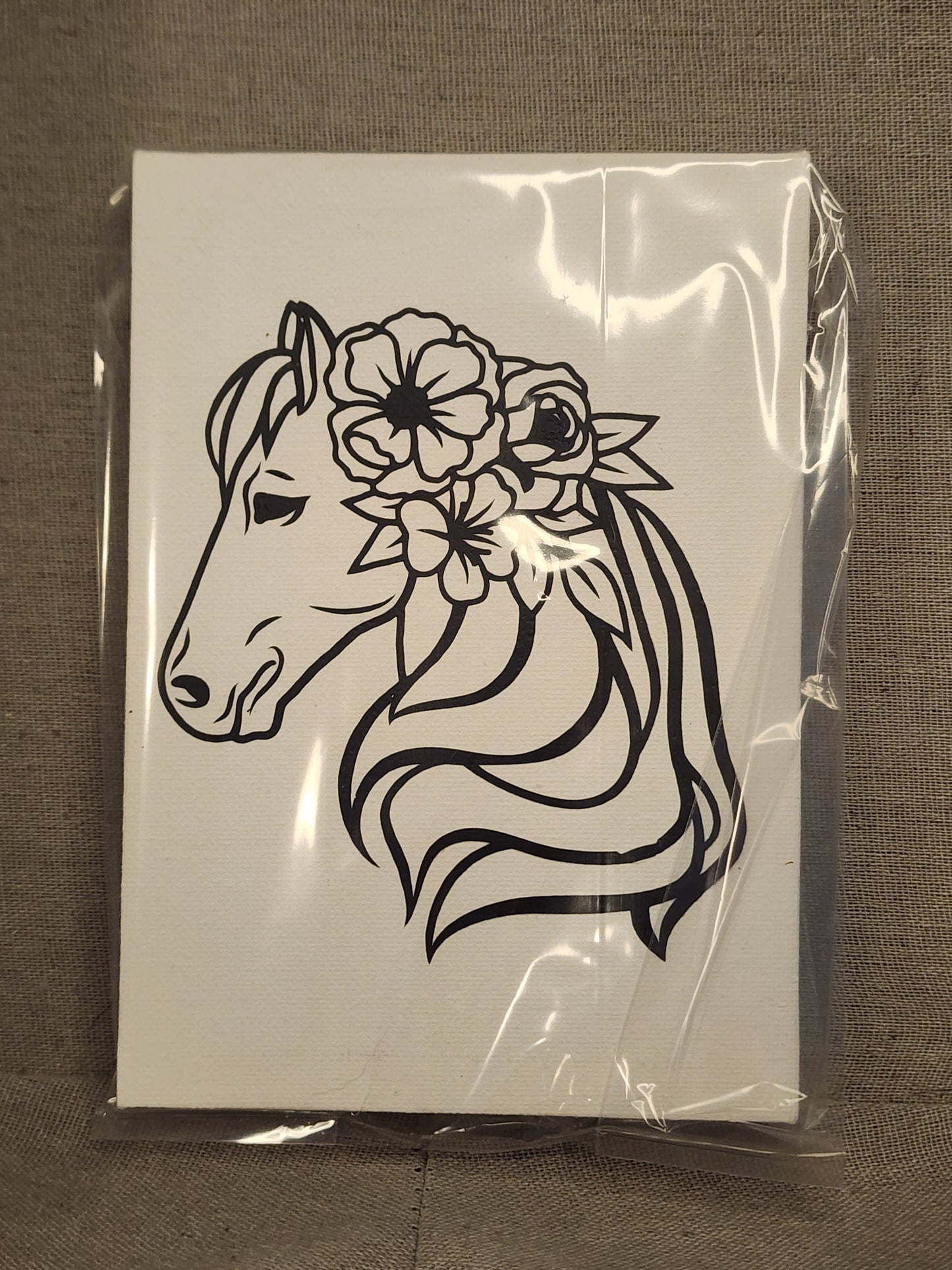 Horse Head Paint your own canvas 5x7