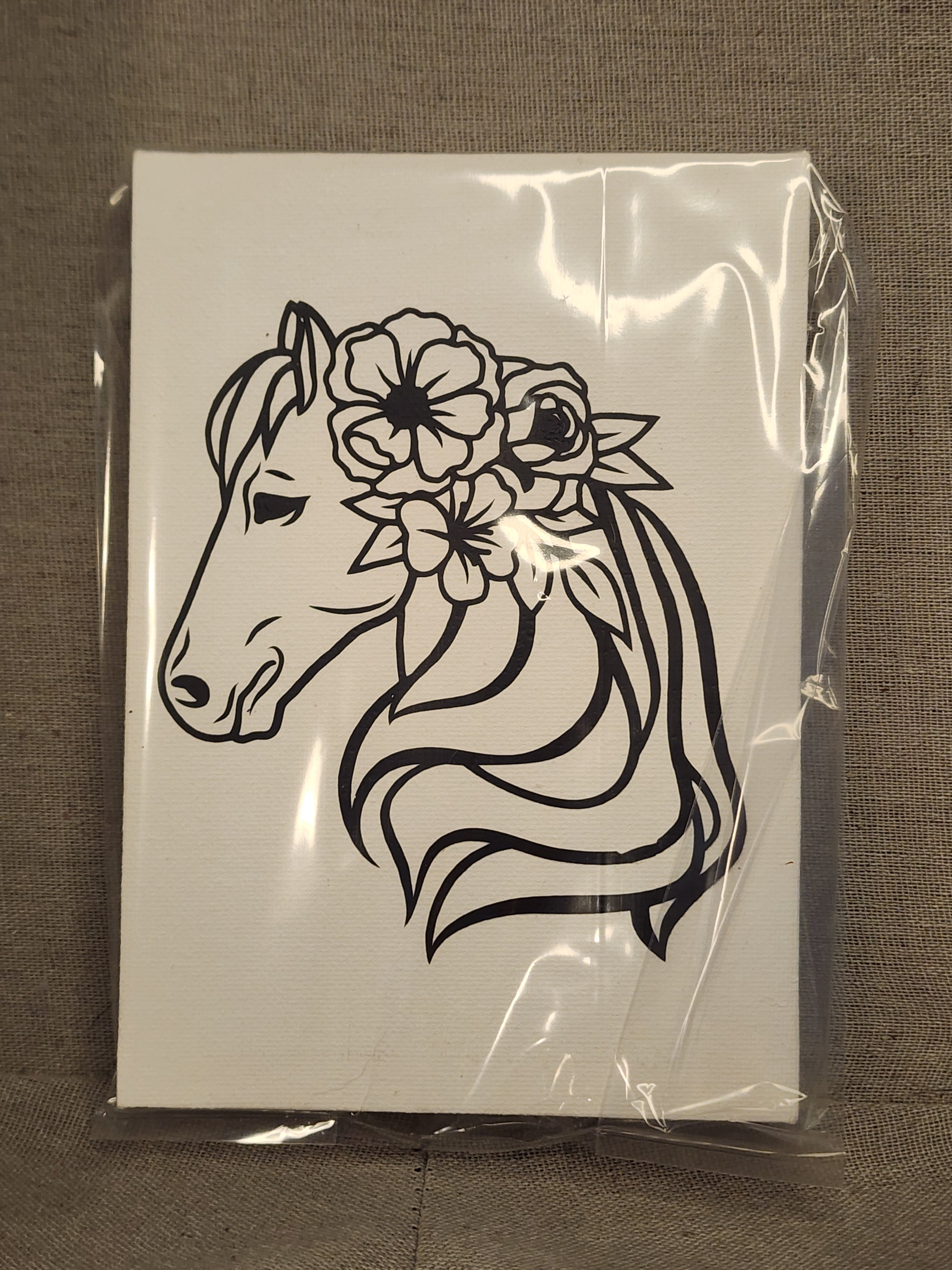 Horse Head Paint your own canvas 5x7