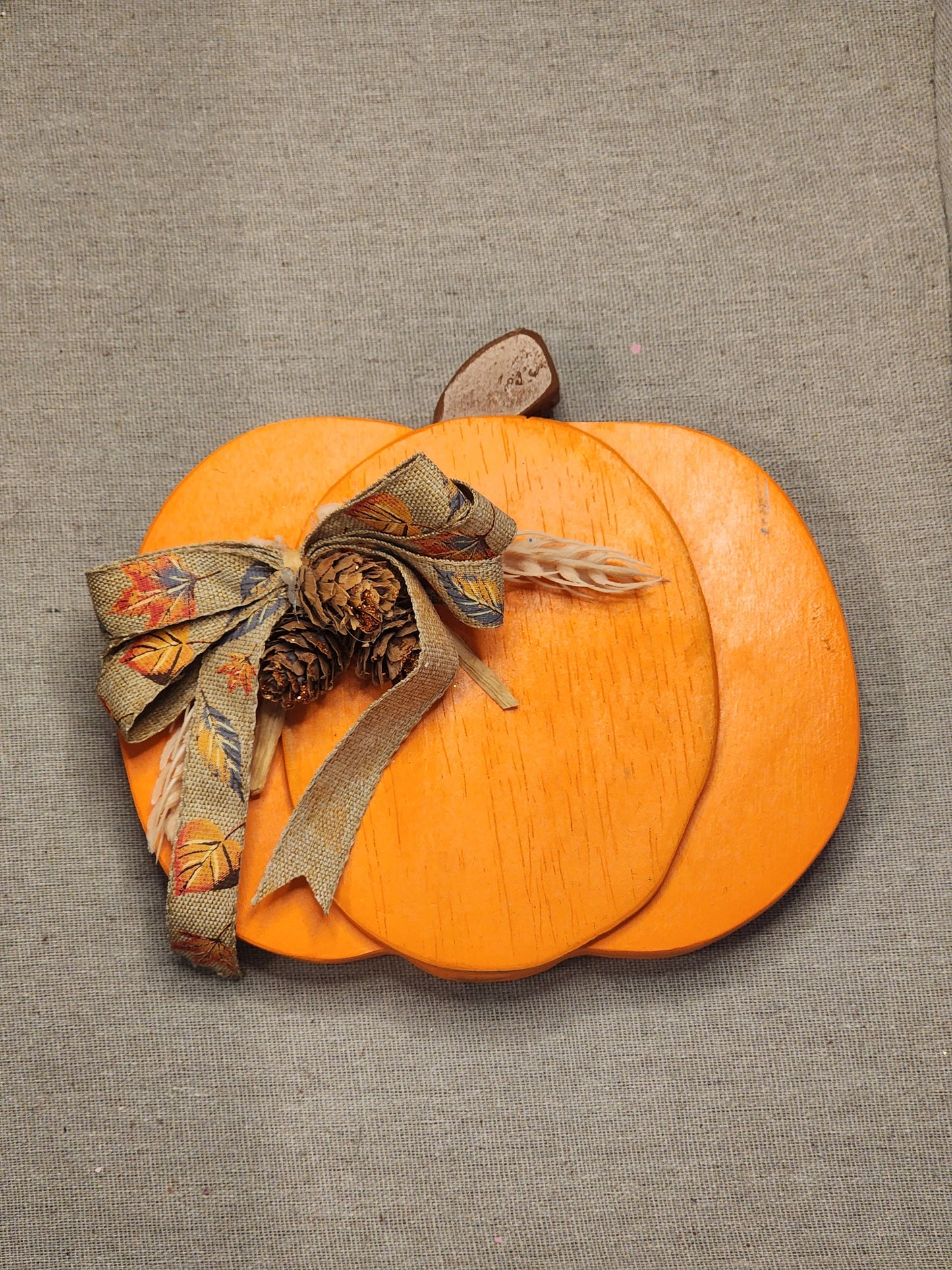 Solid Wood Orange Pumpkin