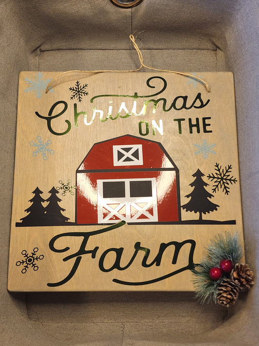 Christmas on The Farm Sign Only 1