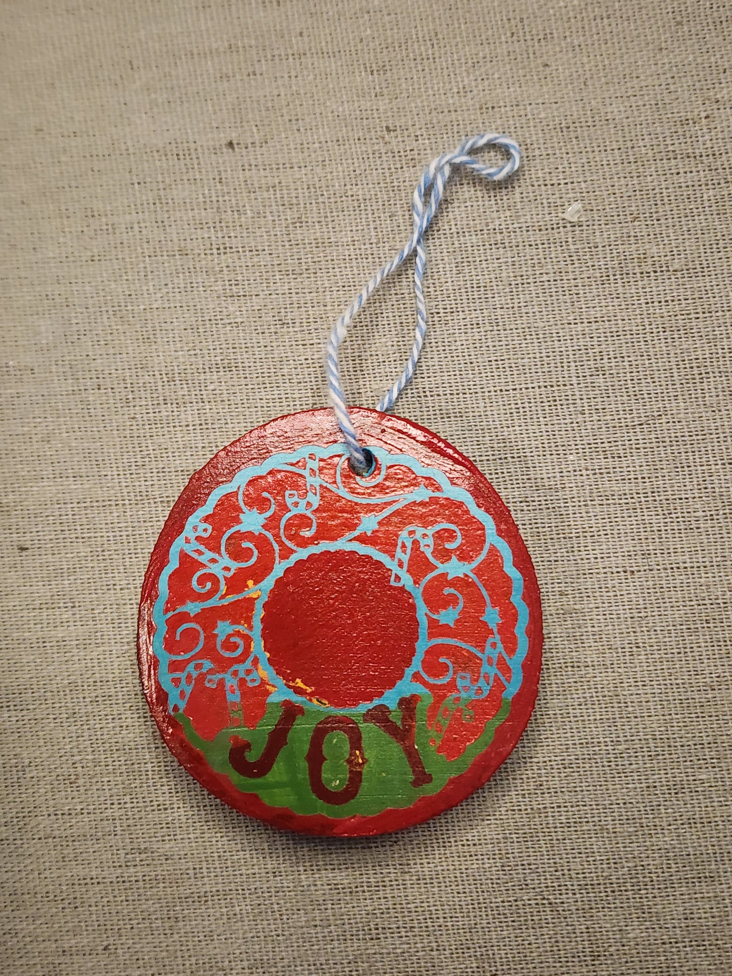 Joy Wood Ornament