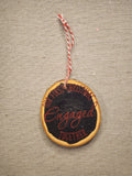 Wood ornament Our First Christmas Engaged