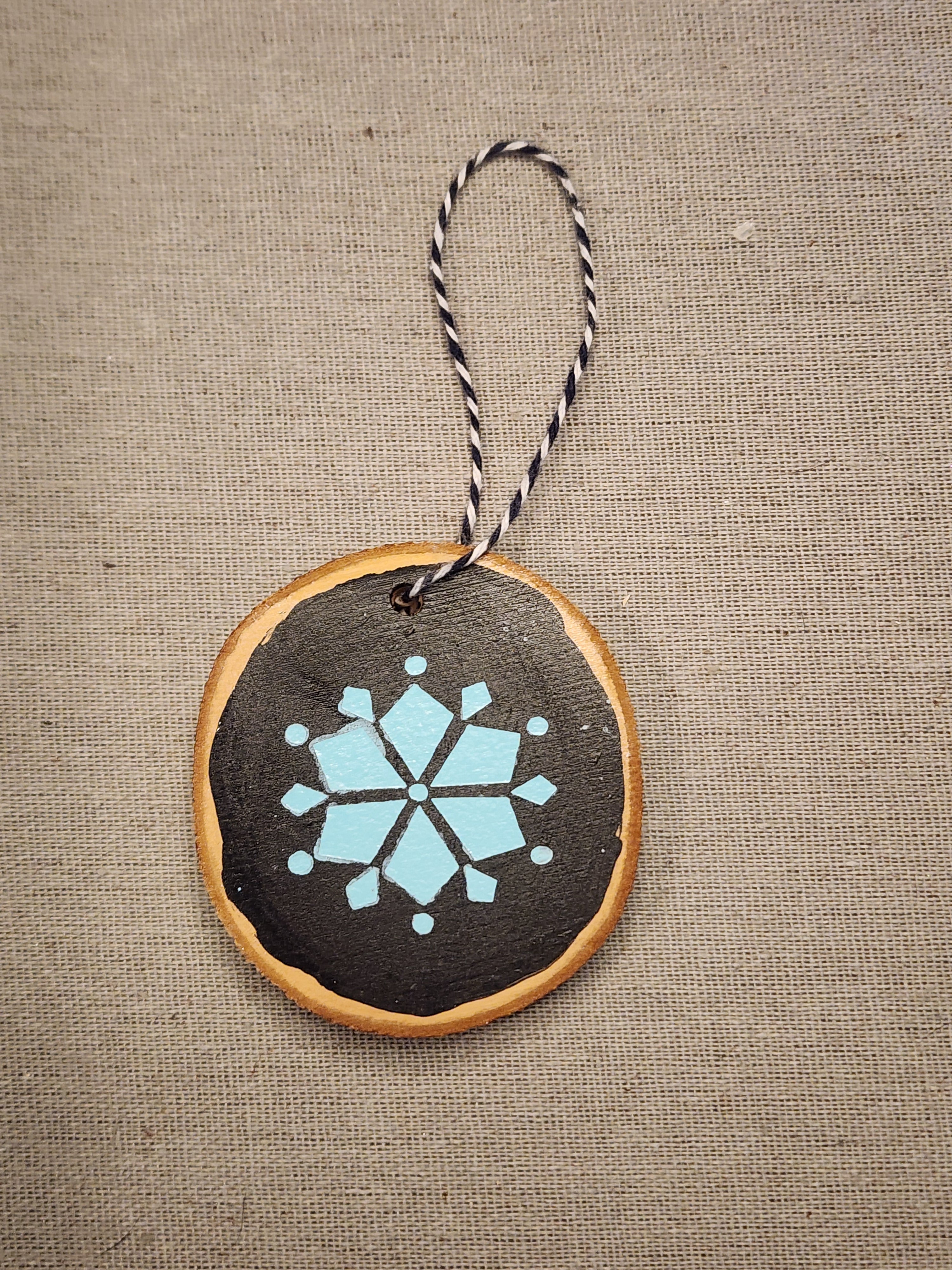 Snowflake wood ornament