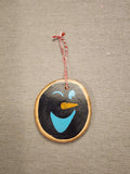 Snowman Face Wood Ornament