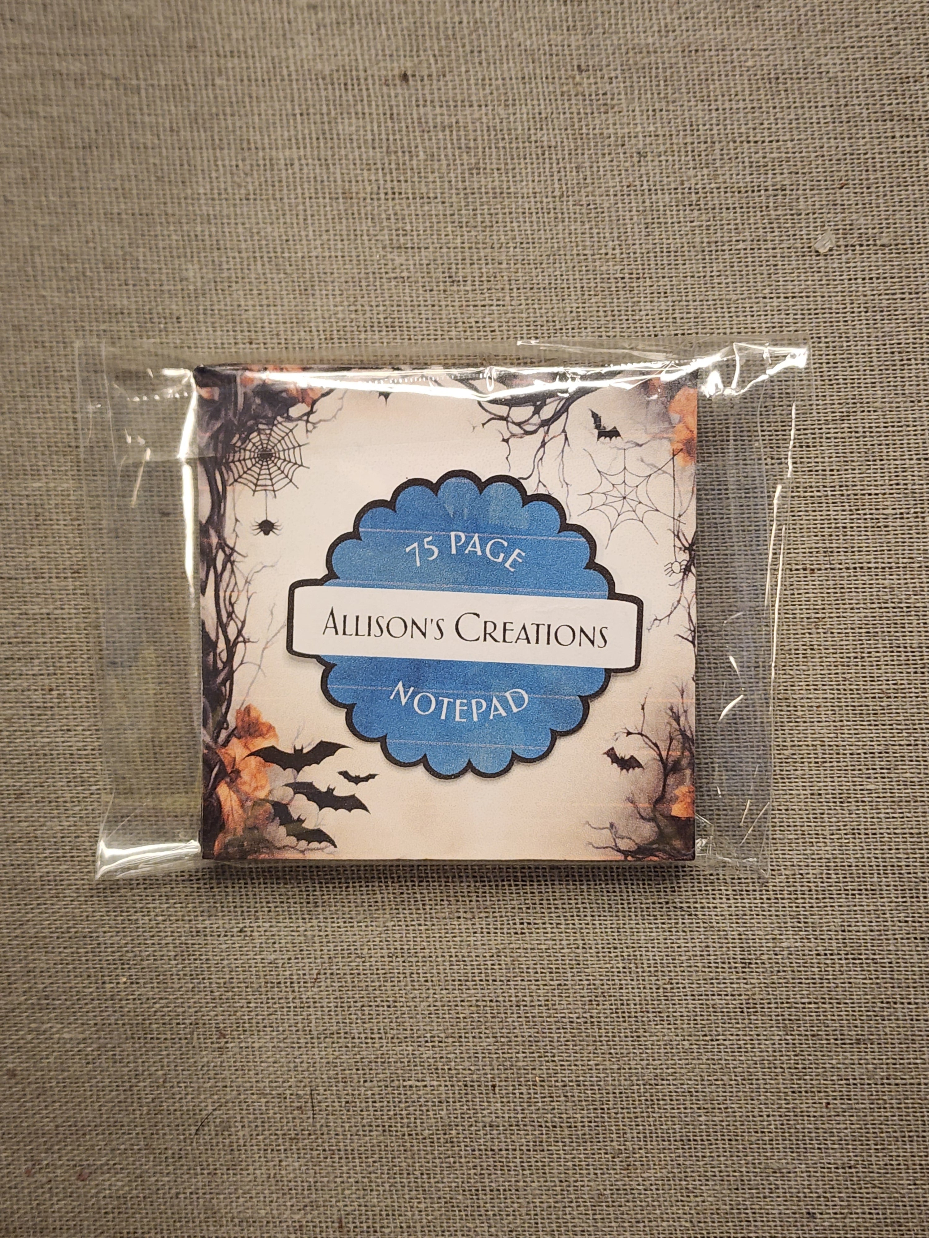 Small notepad spooky halloween