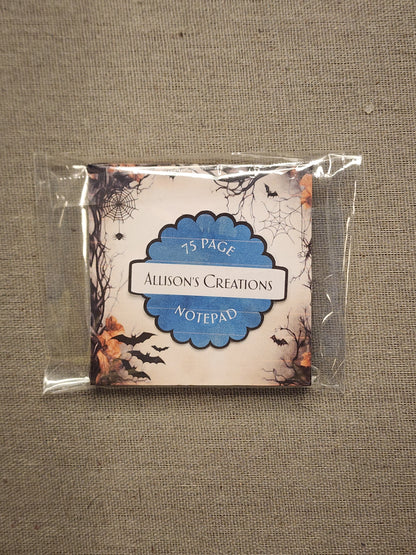 Small notepad spooky halloween