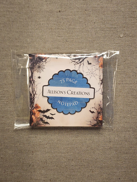 Small notepad spooky halloween