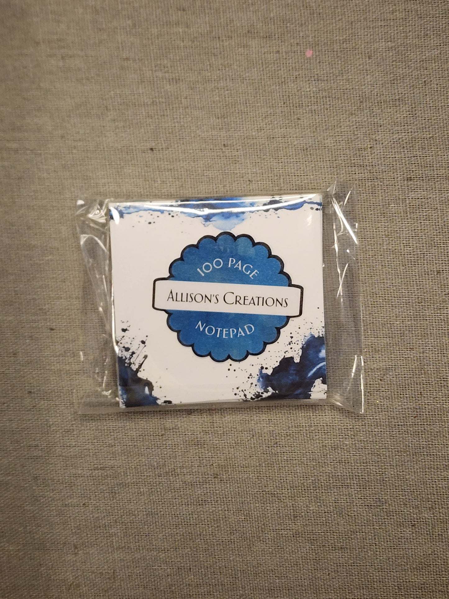 Blue watercolor Notepad 3x3