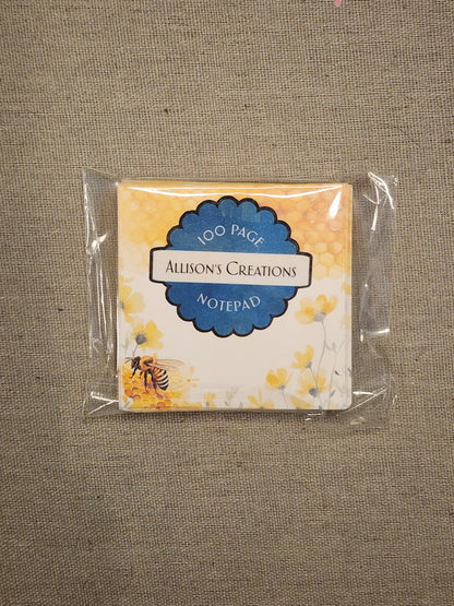 Honey bee notepad 3x3